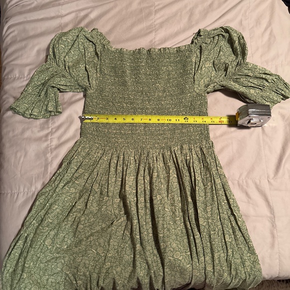 Dôen Colette Dress in Green Garden Bloom Size L - Picture 16 of 16